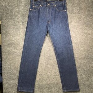 Levi's 20505-0217 Jeans Mens 36x34 Dark Blue Orange Tab Vintage USA Made 70s 80s